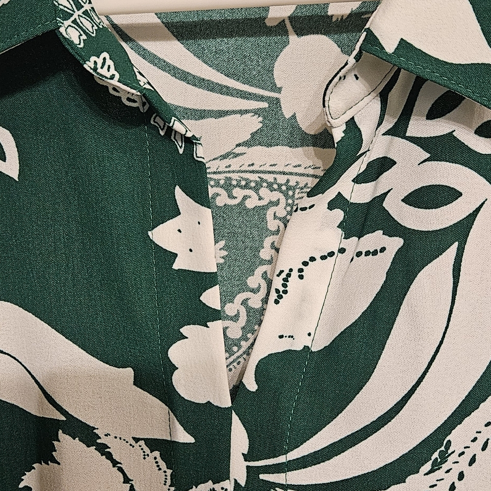 Vibrant Green and White Midi To Maxi Dress NWOT - Picture 5 of 7
